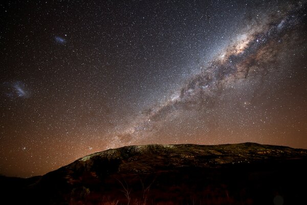 The night sky of the stars of the Milky Way
