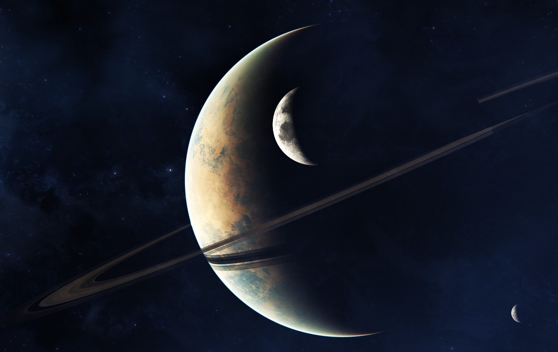 planet art rings space giant