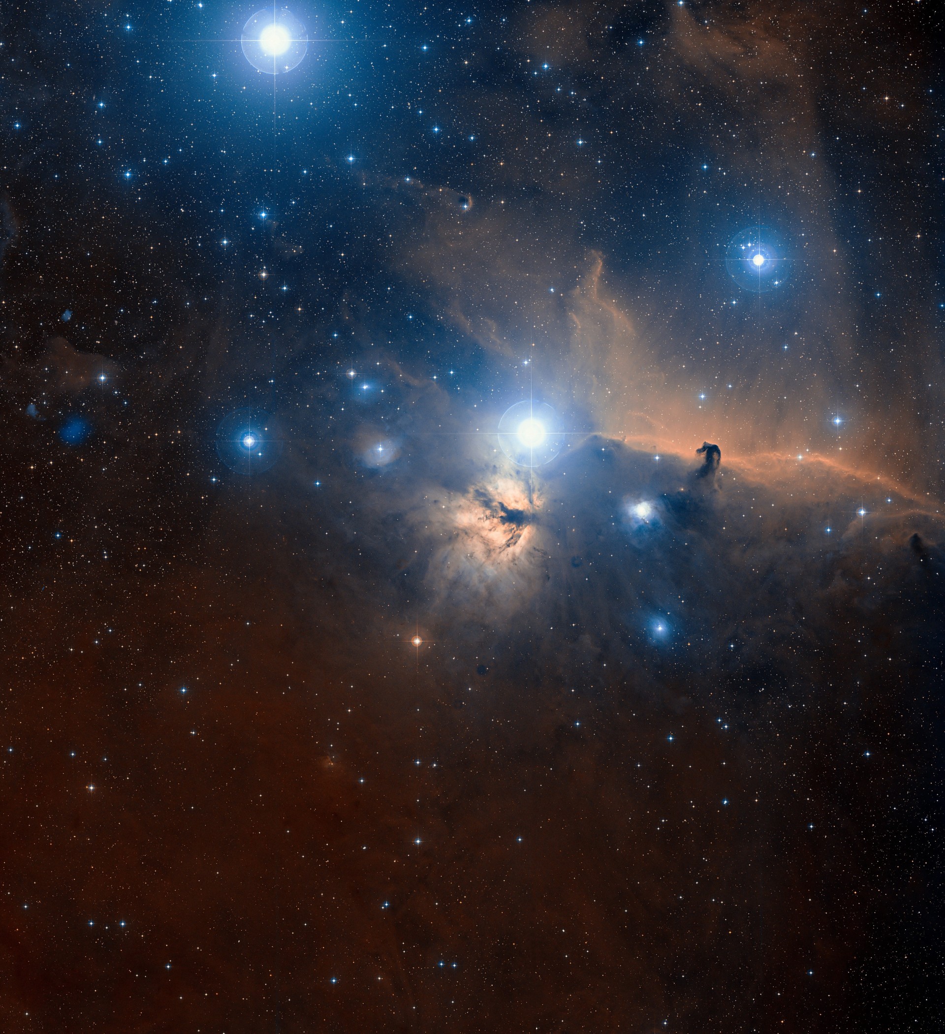 horsehead orion nebula flame constellation