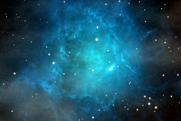 Constelaciones en el nebuloso Cosmos azul