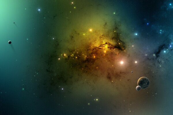 Beautiful image of space planets