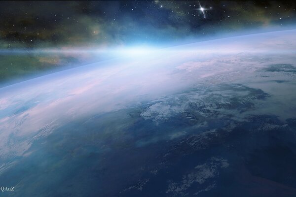 L arte dell atmosfera spaziale del pianeta