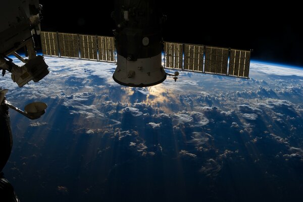 Station spatiale. Terre. cosmos