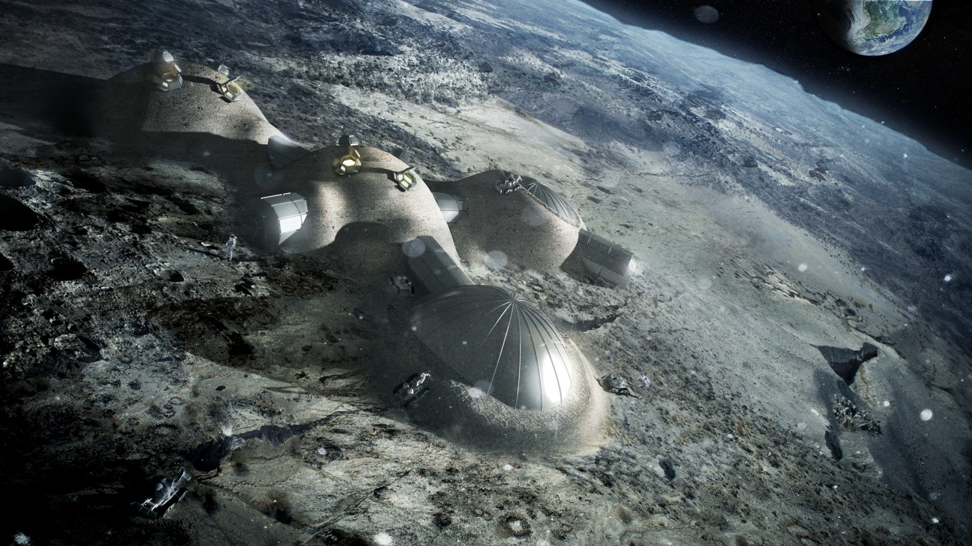 espace colonisation base lune