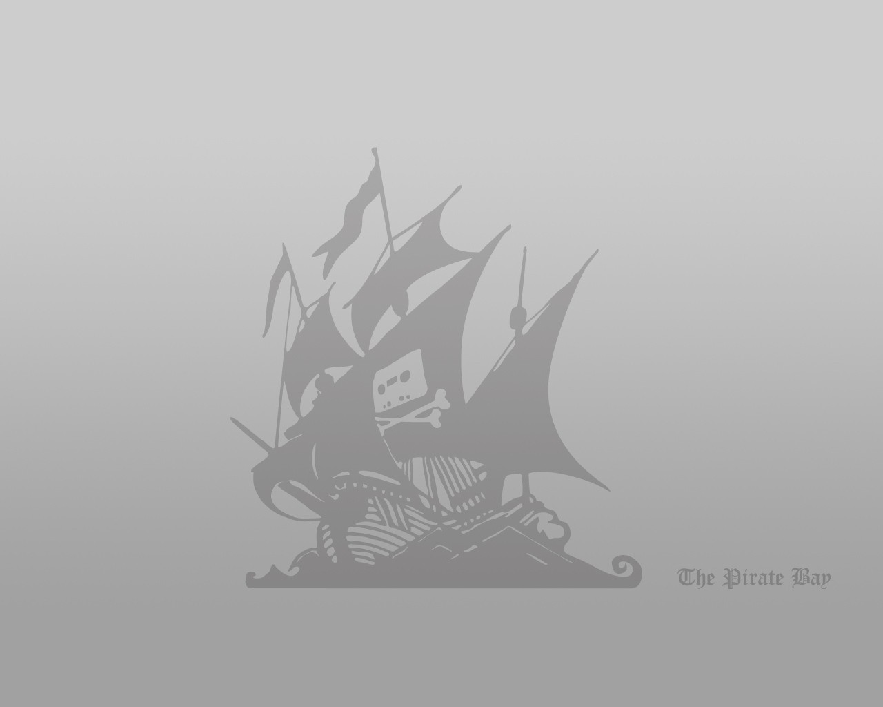 pirate bay piracy logo grey minimalism