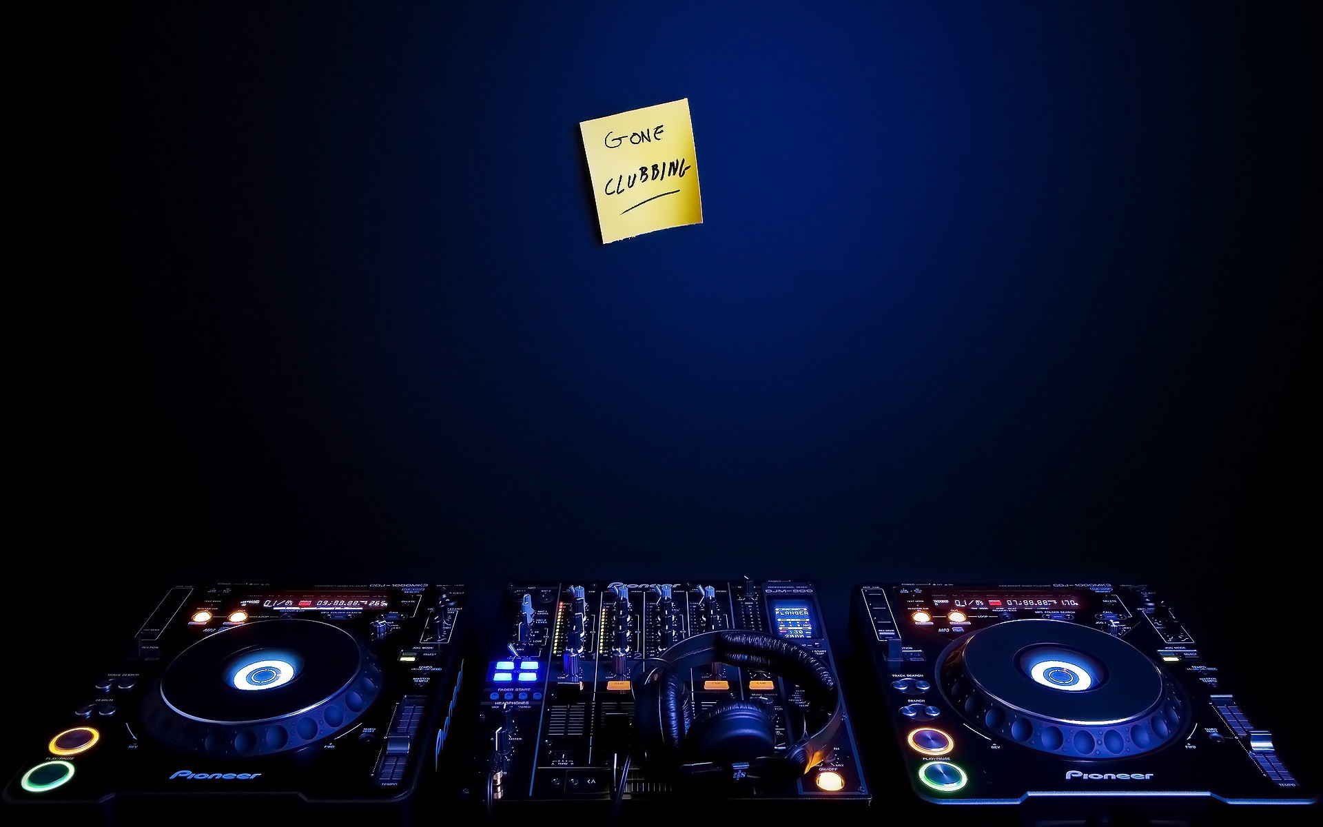 dj platines bleu