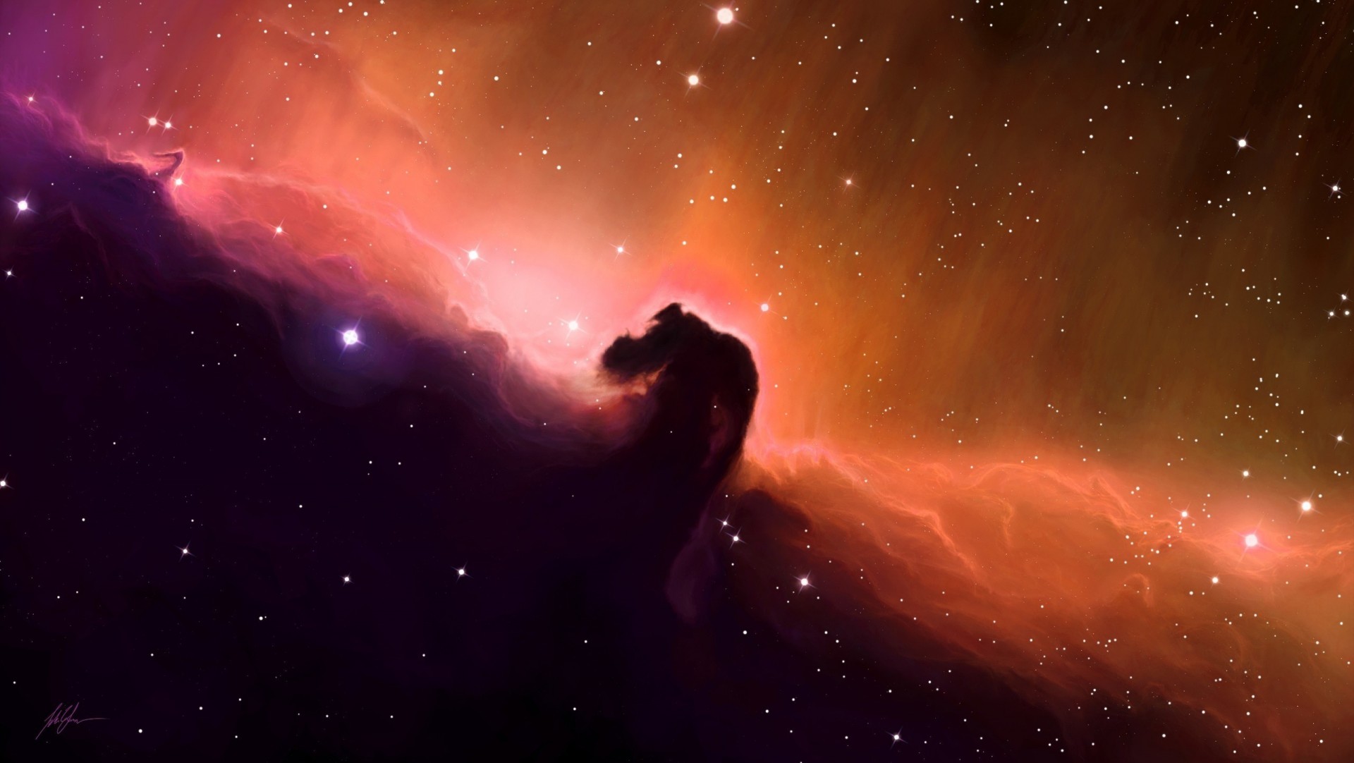 horsehead space art nebula