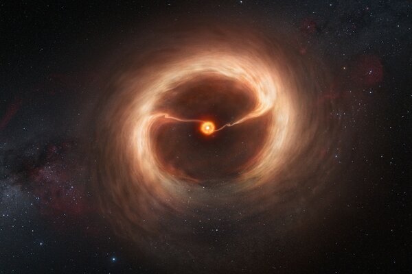 Esplosione luminosa di una stella cosmica