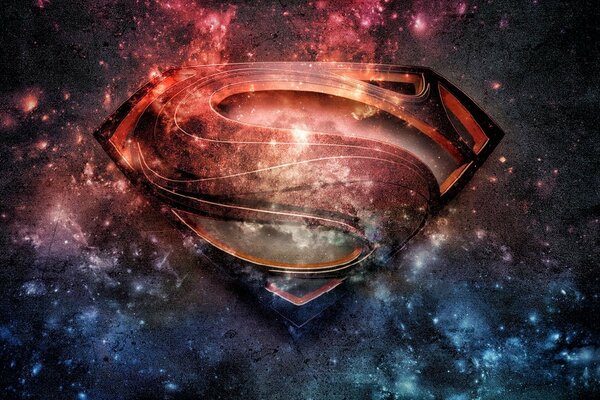 Cosmic image of the Superman symbol