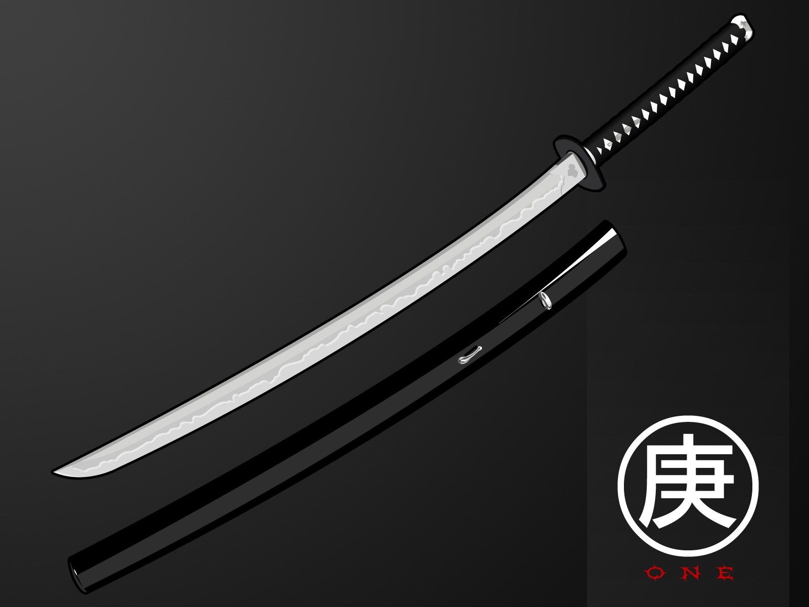 armas katana jeroglífico