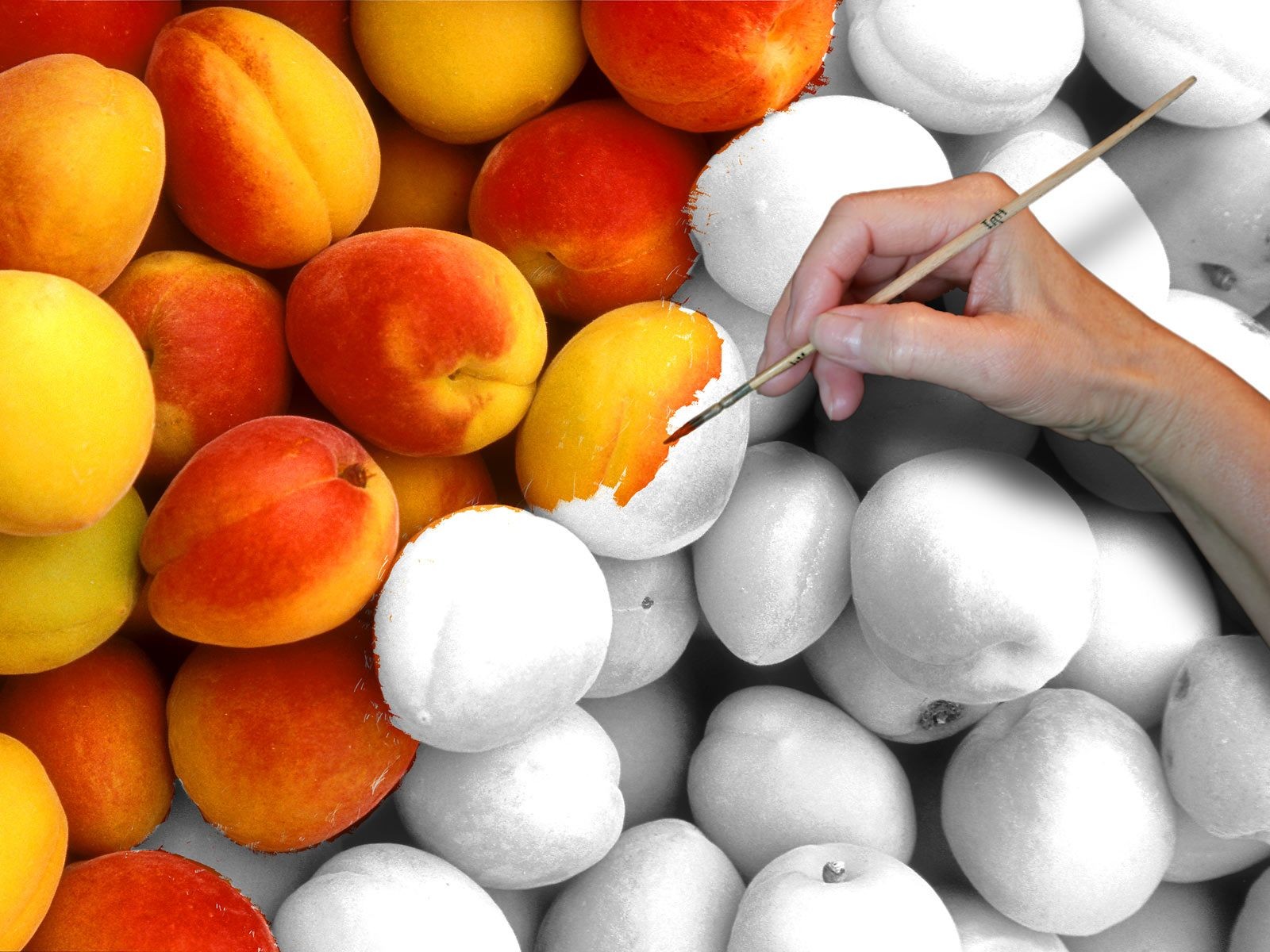 peaches hand brush