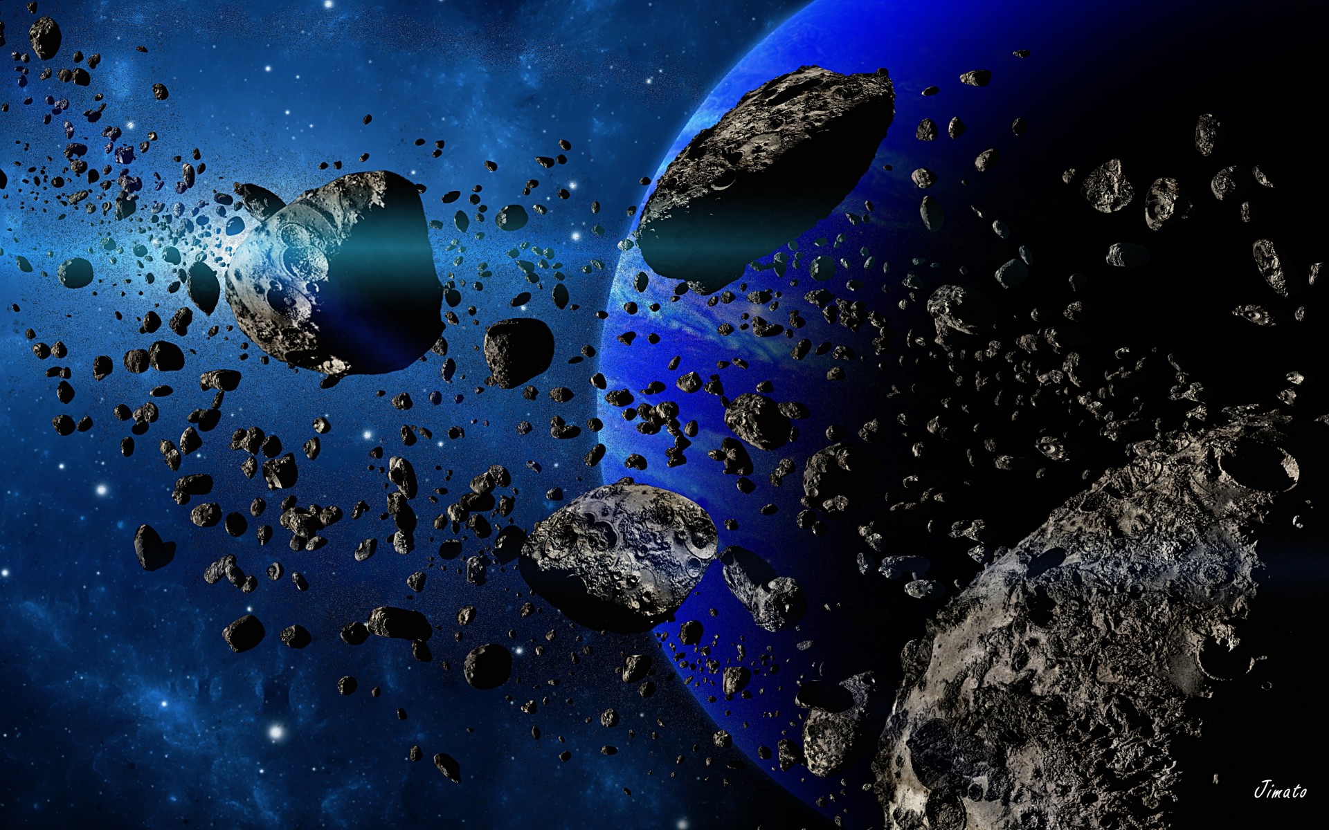 planet asteroid space