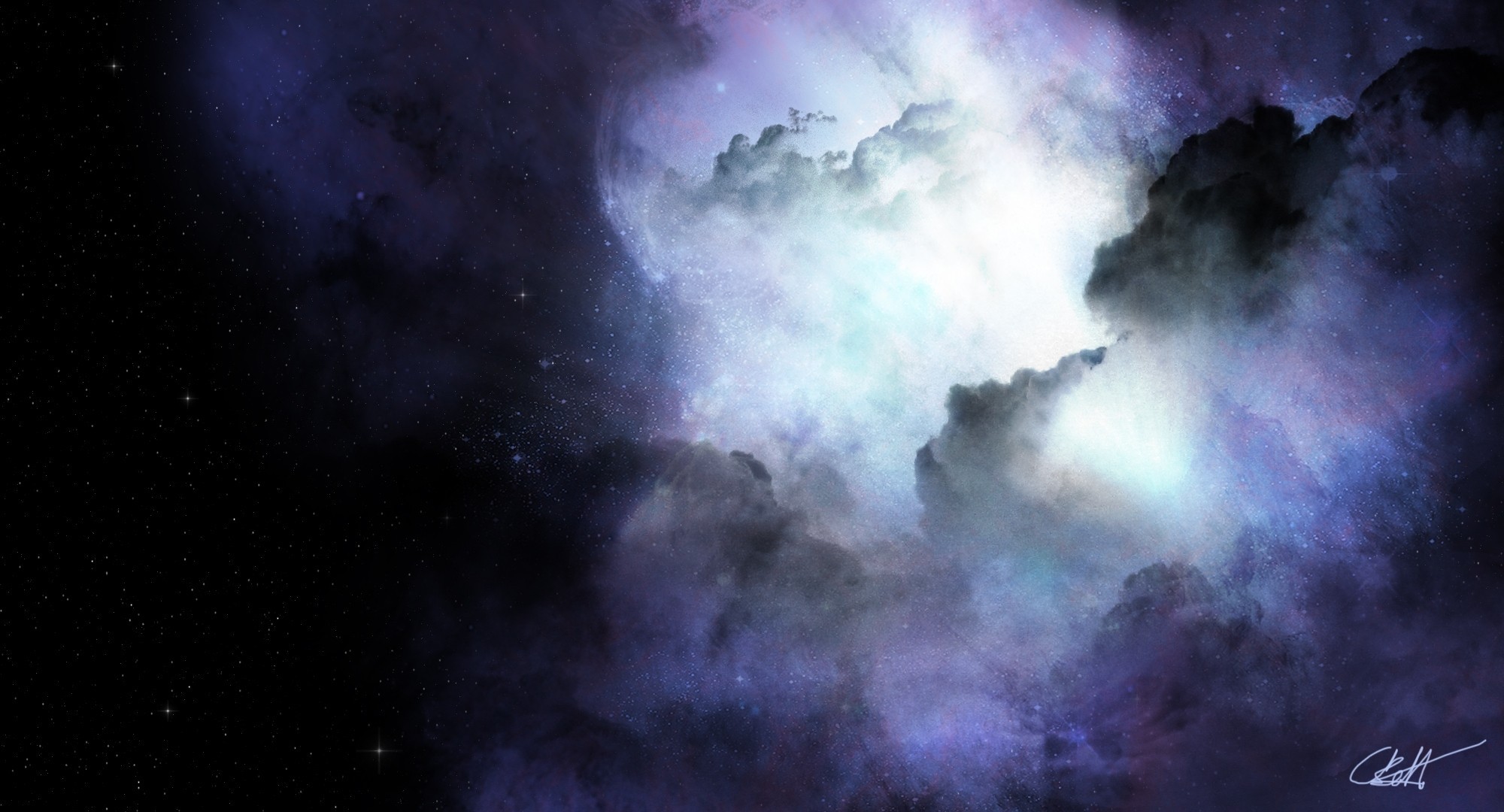 glow clouds nebula space