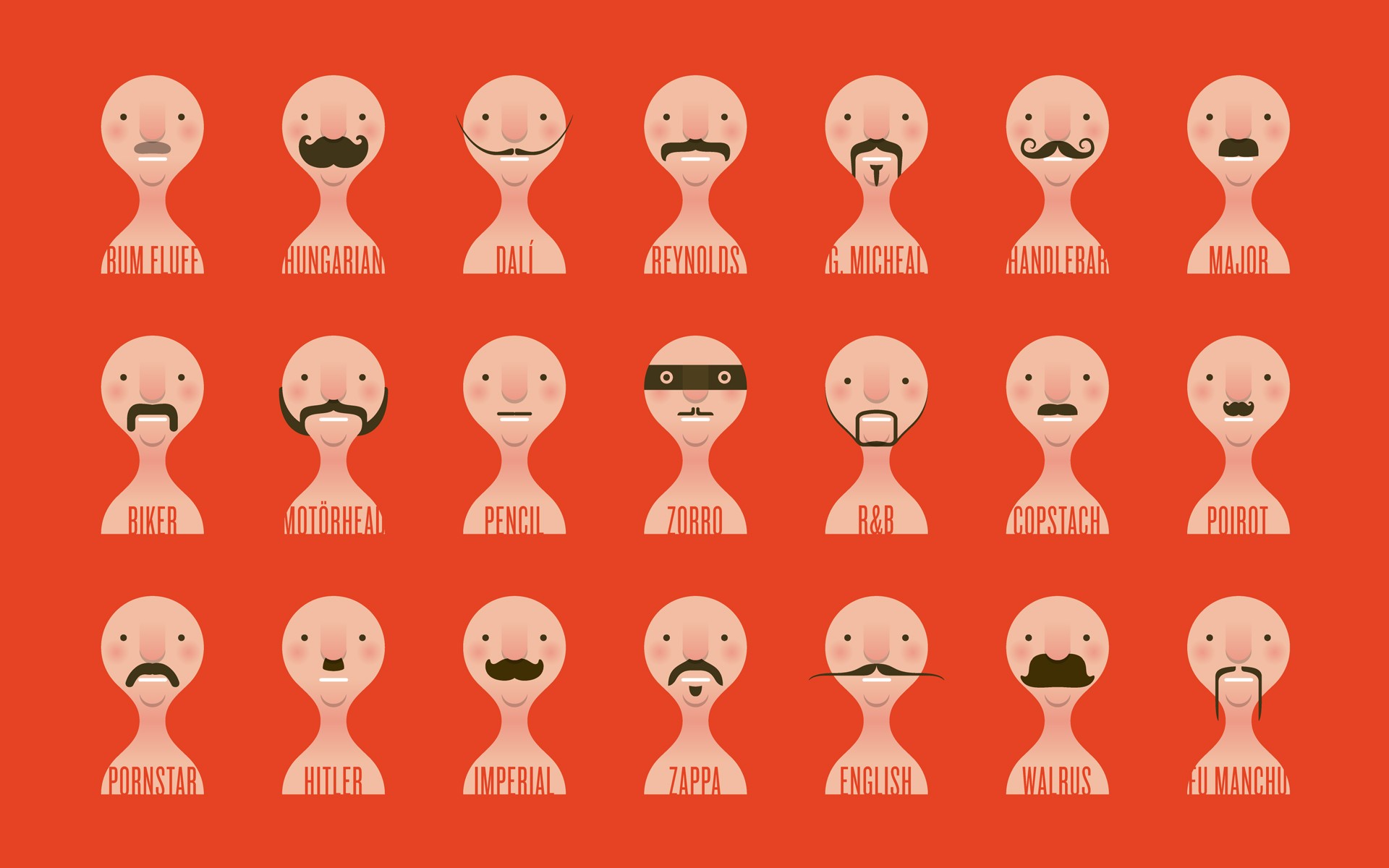 minimalismo bigote cara