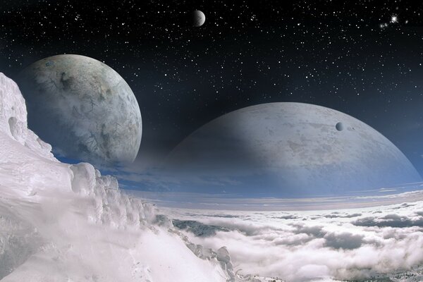 Beautiful space views of different planets