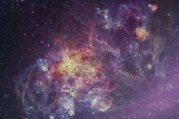 A superb nebula in purple space