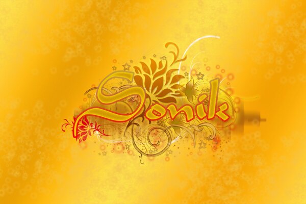 Sonik logo on a yellow background