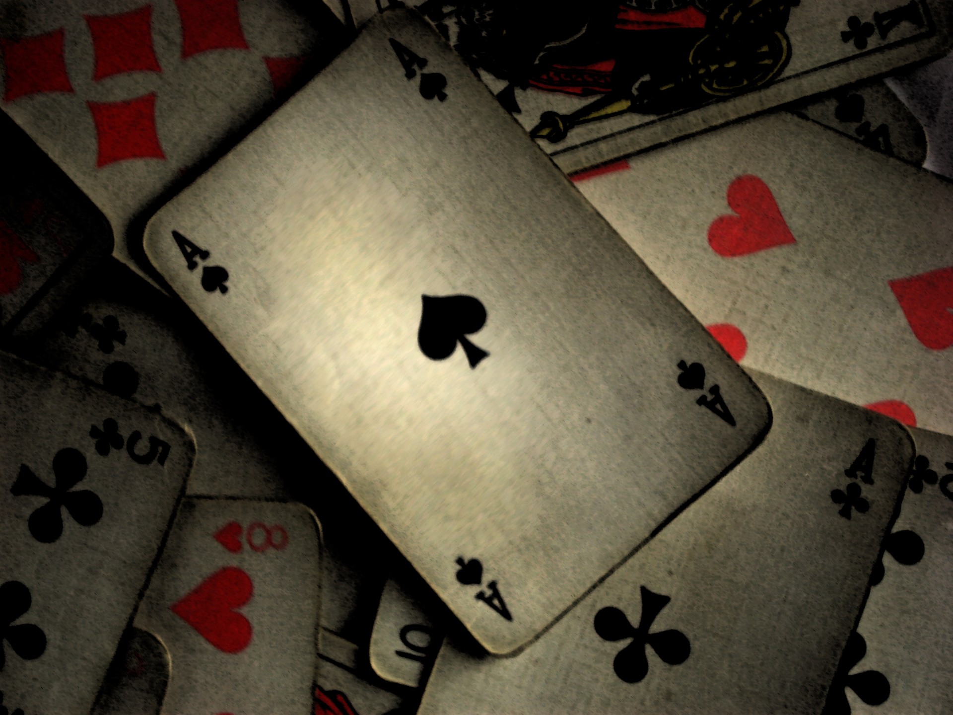 cards poker grey