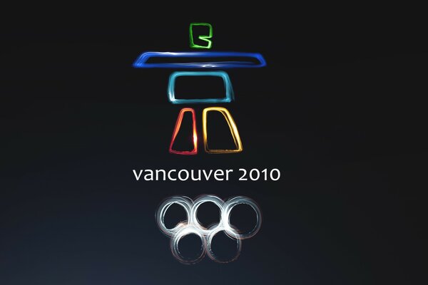 Symbol für die Olympischen Spiele 2010 in Vancouver. Olympia-Zeichen