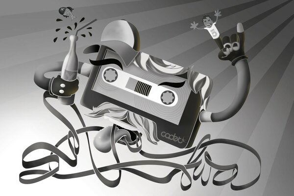 Cassette d art Monochrome avec ruban