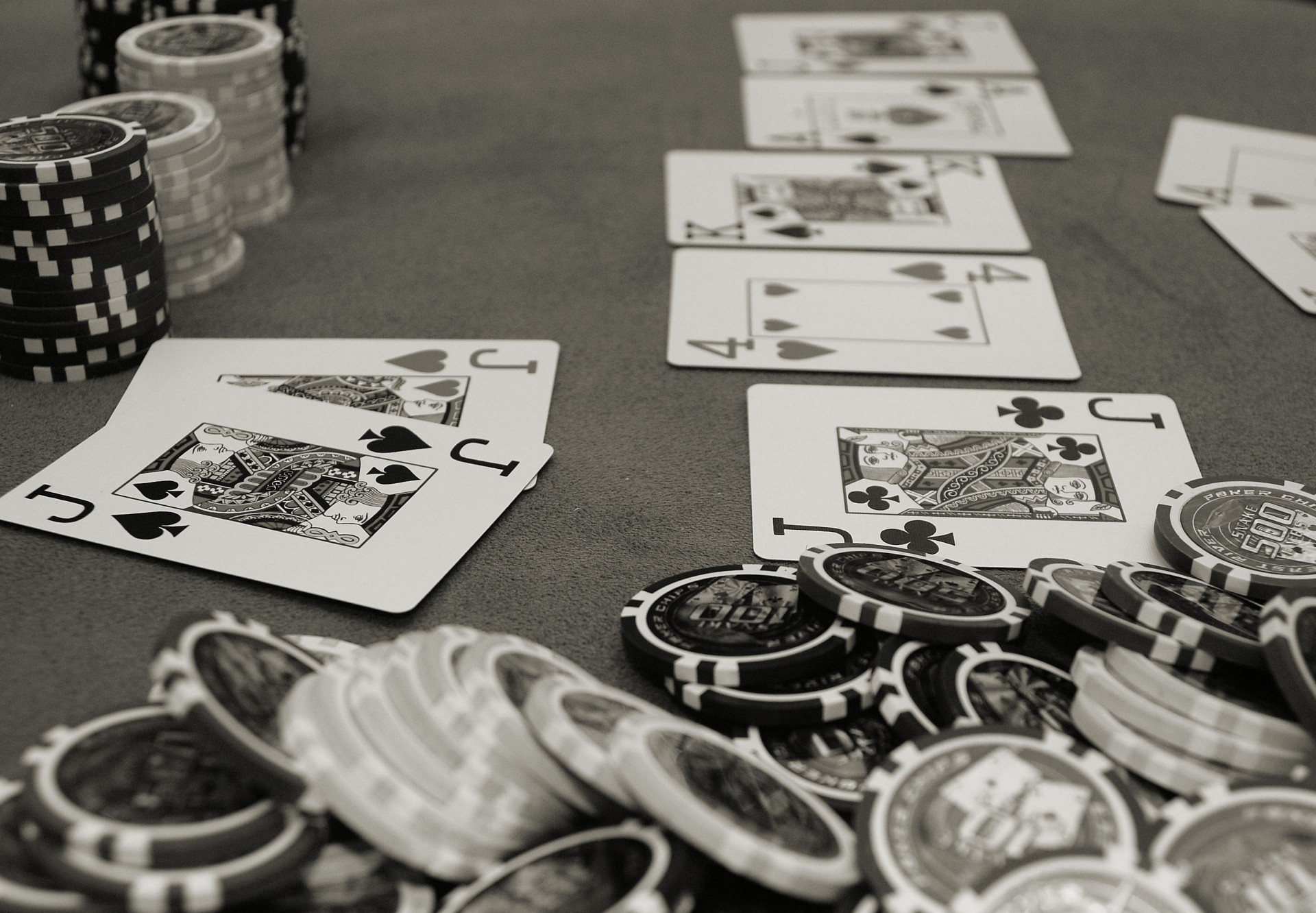 cards poker grey