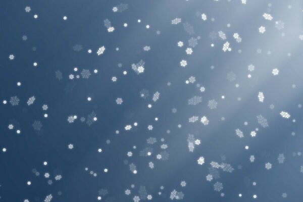 Nevadas de copos de nieve transparentes y aireados