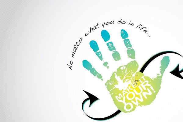 The logo of the hand five fingers .