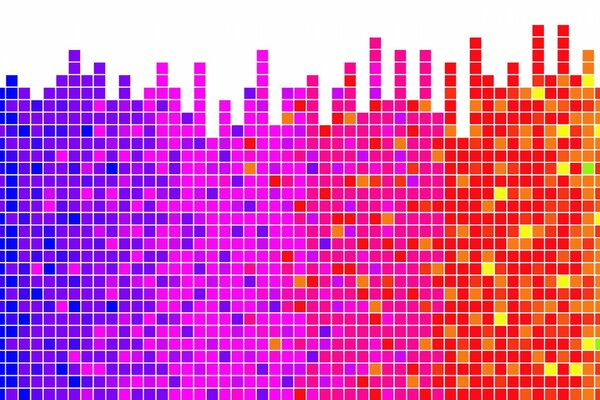 Mosaïque de couleurs avec transition de couleur