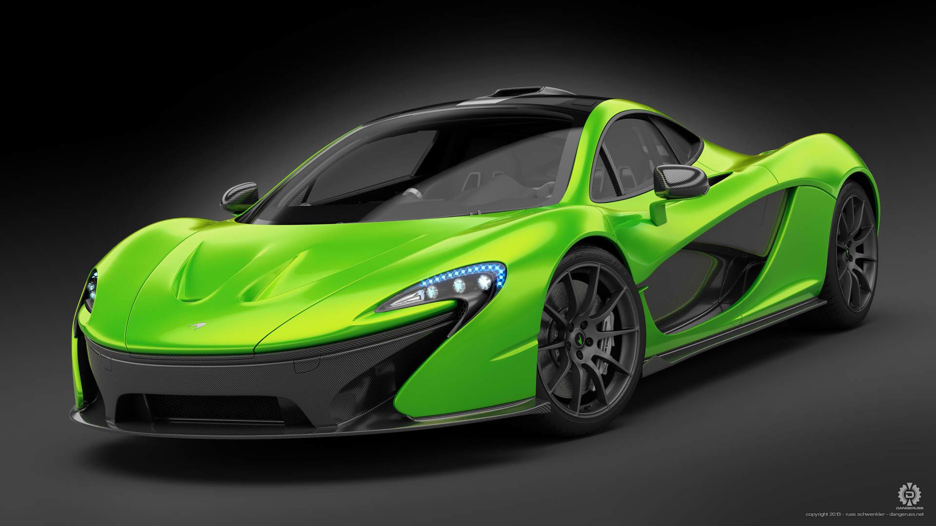 mclaren p1 verde superdeportivo