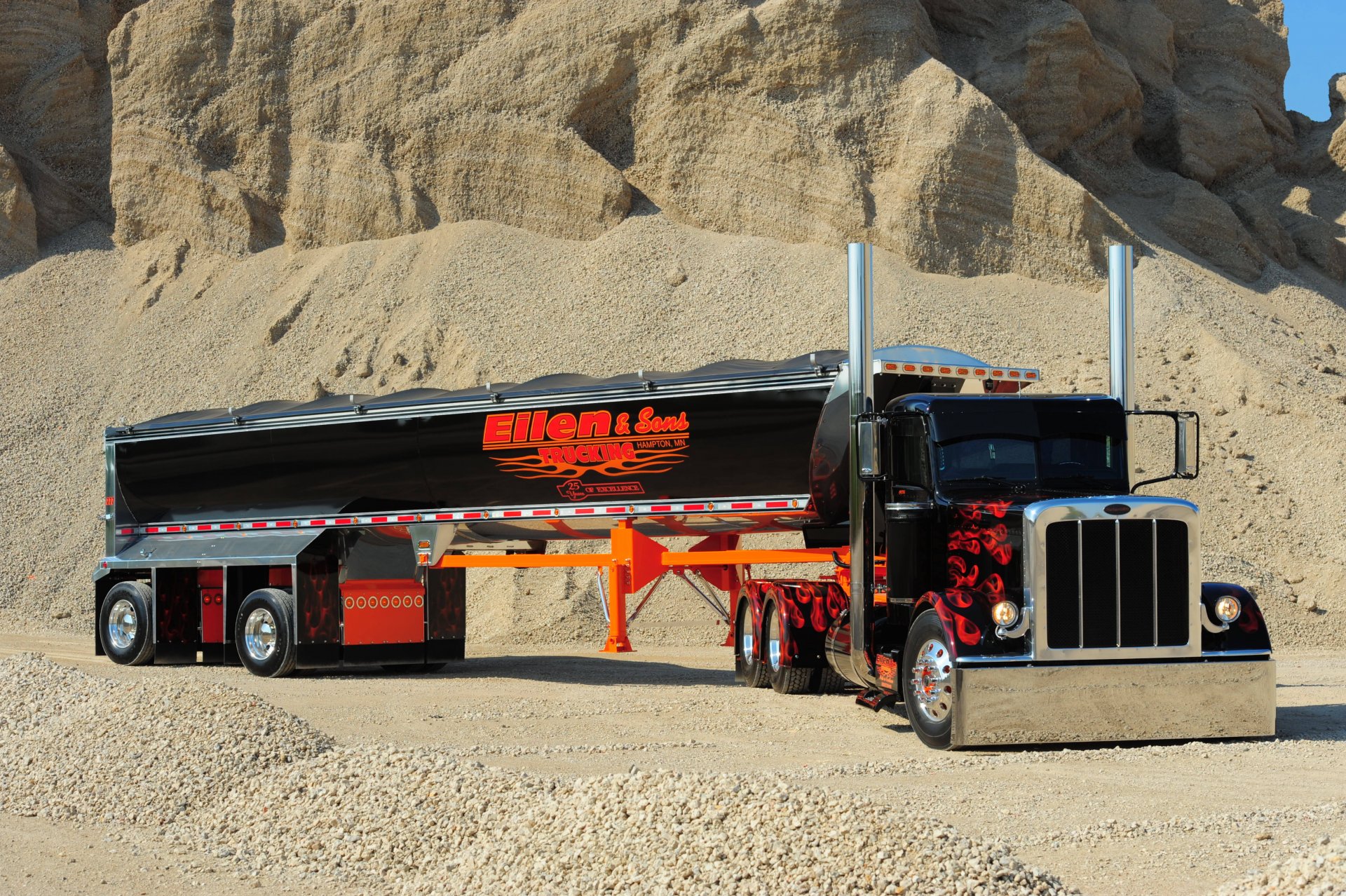 peterbilt camion personalizzato semi mostra