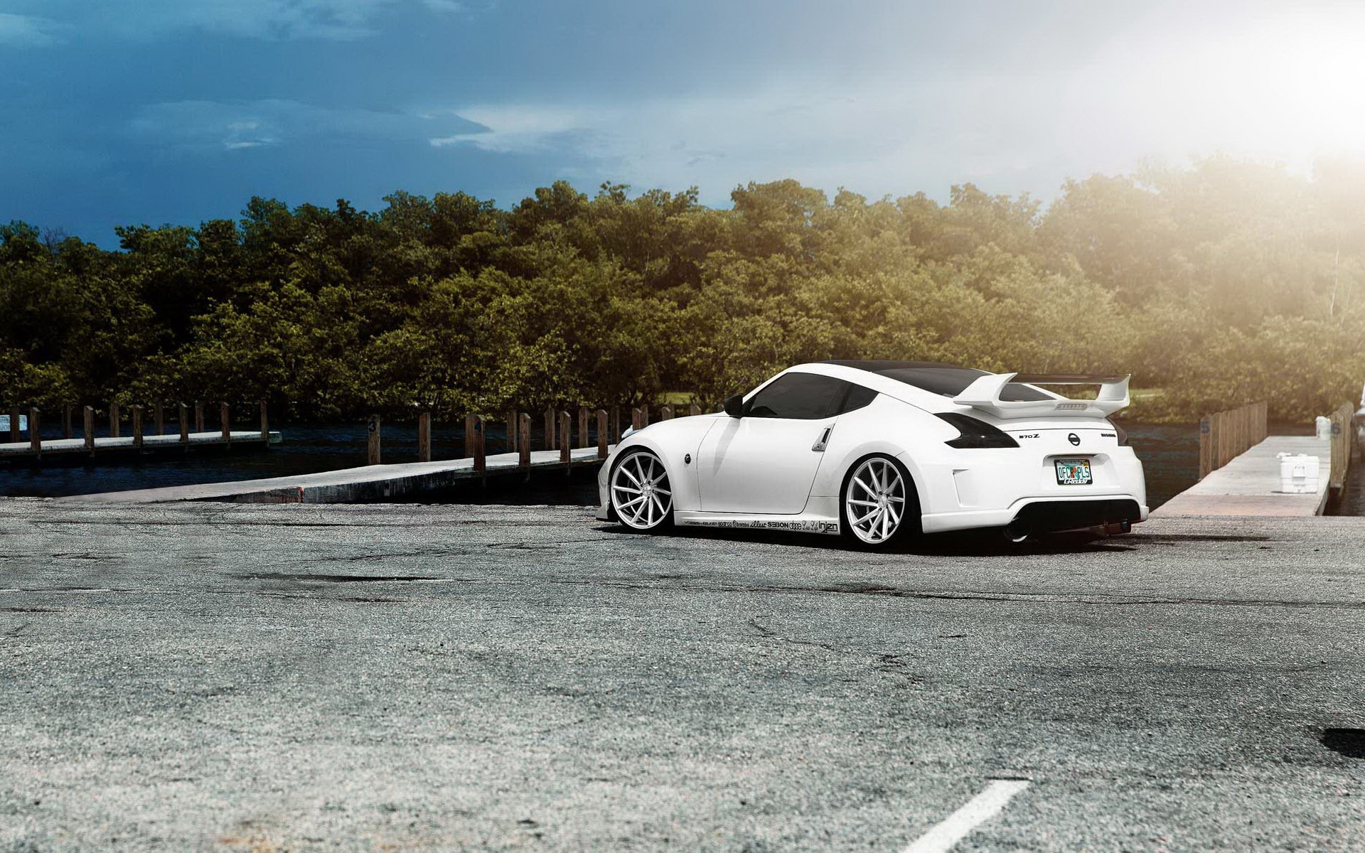 nissan 370z tuning nissan voiture blanc papier peint