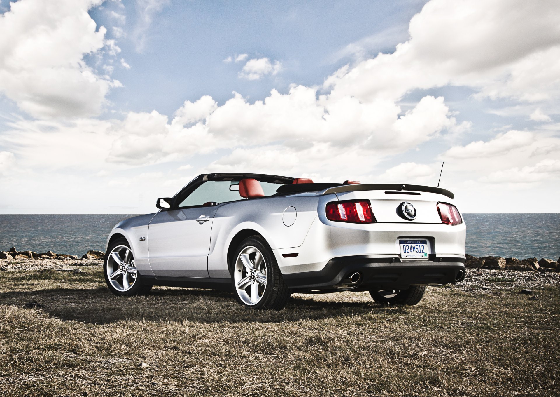 auto cars ford mustang muscle car convertible nature landscape sky wallpaper