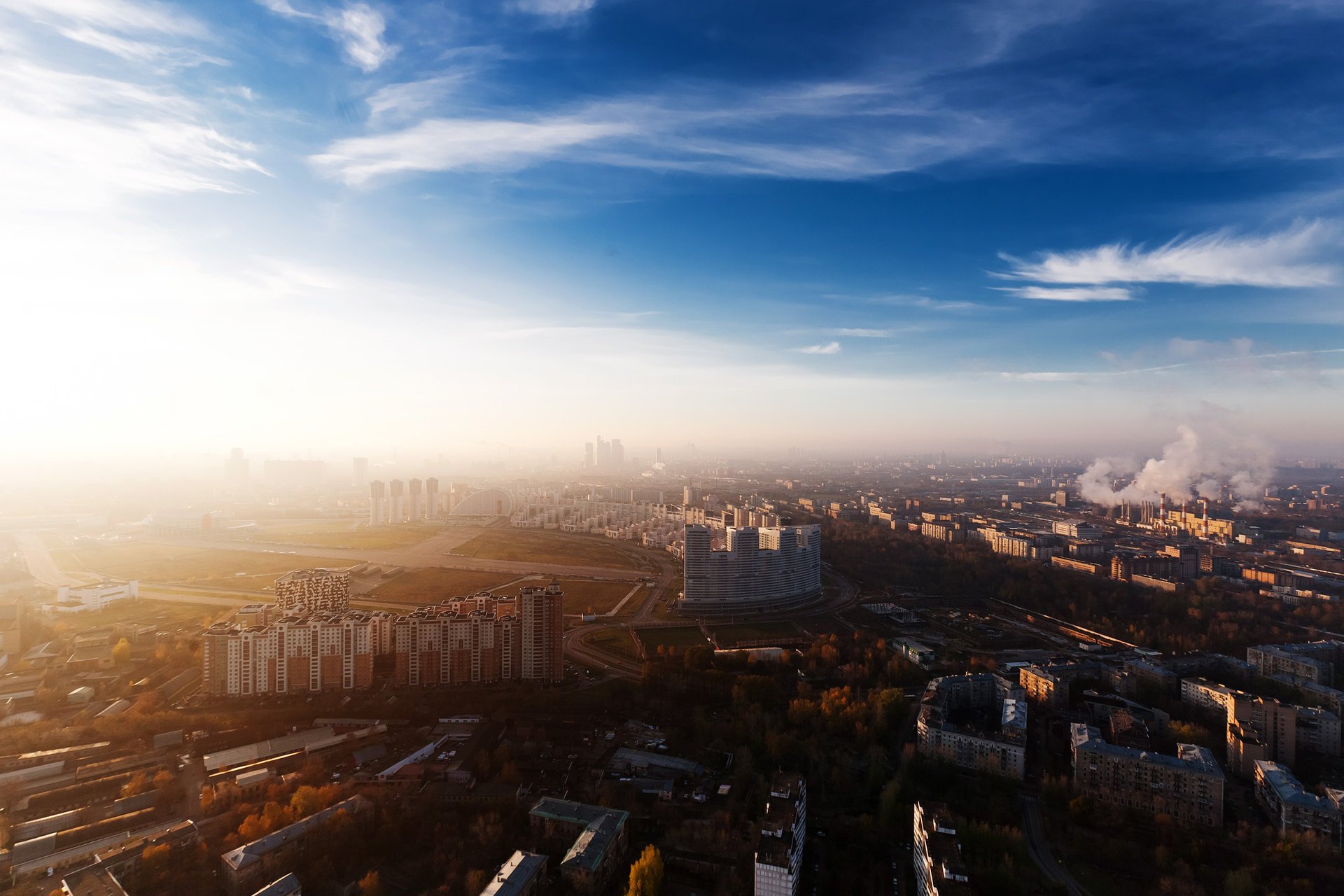 panorama moskau russland stadt übersicht moskau häuser