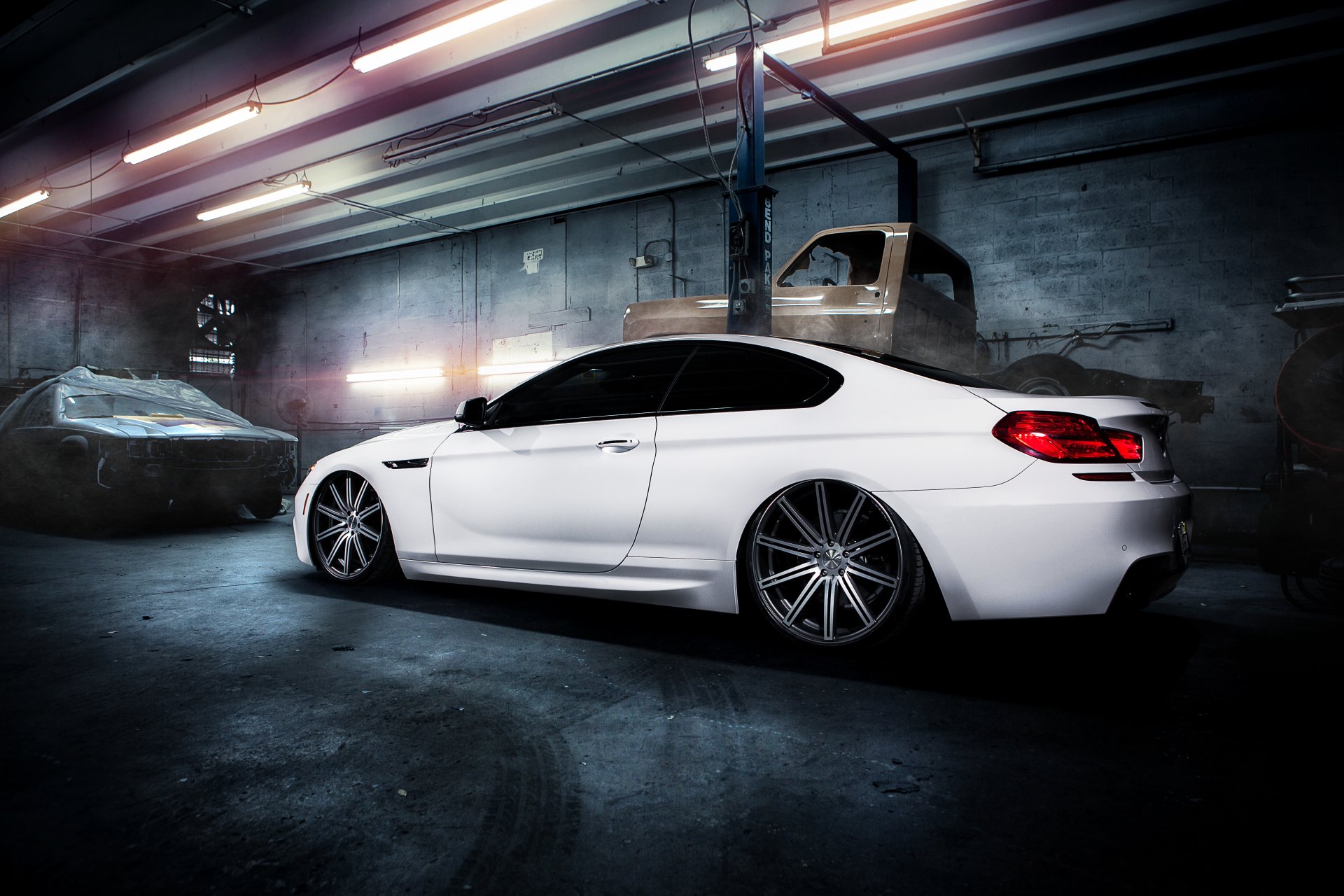 bmw m6 biały bmw m6 biały garaż