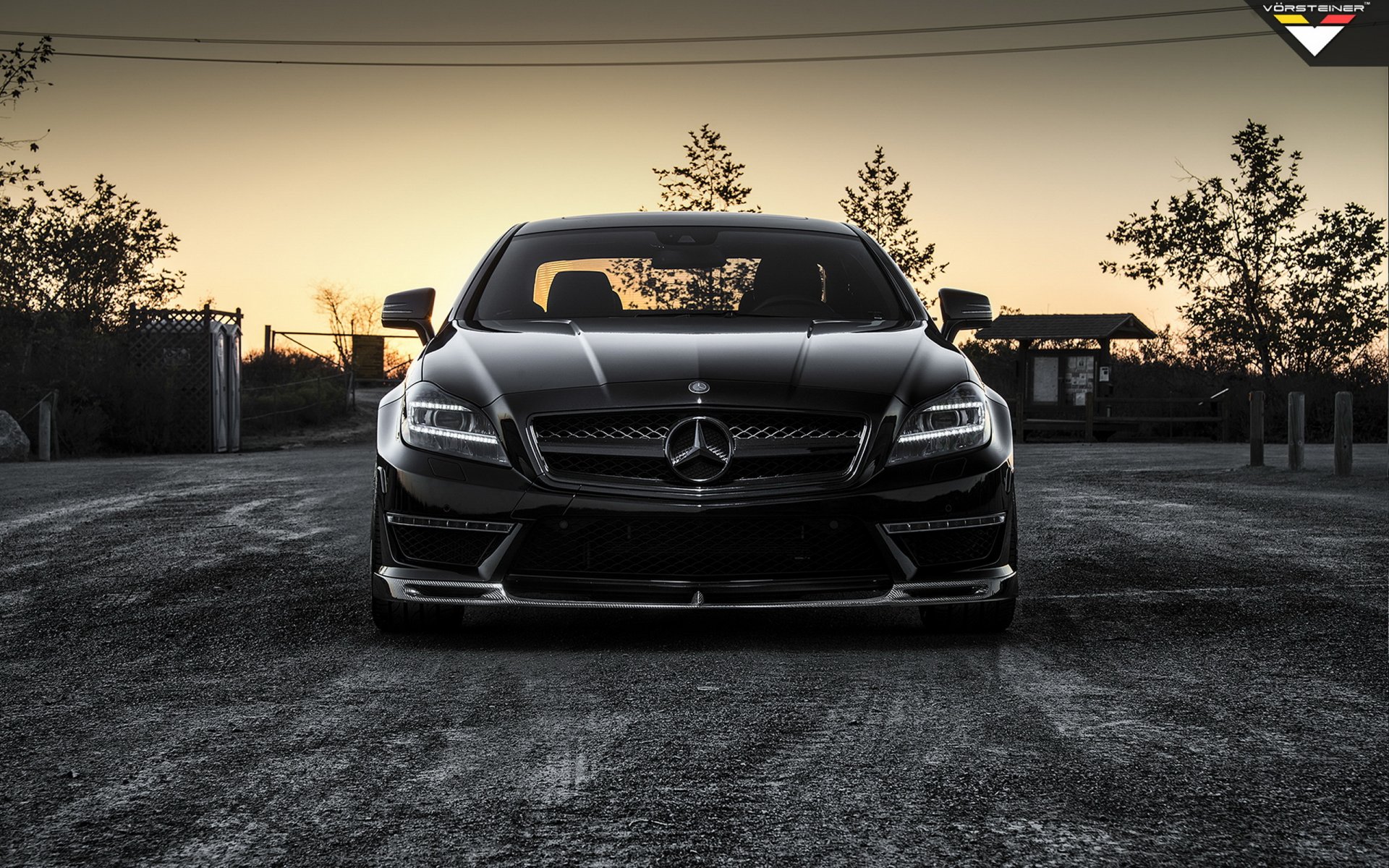 mercedes-benz cls 63 amg vorsteiner tuning mercedes auto samochód czarny przód