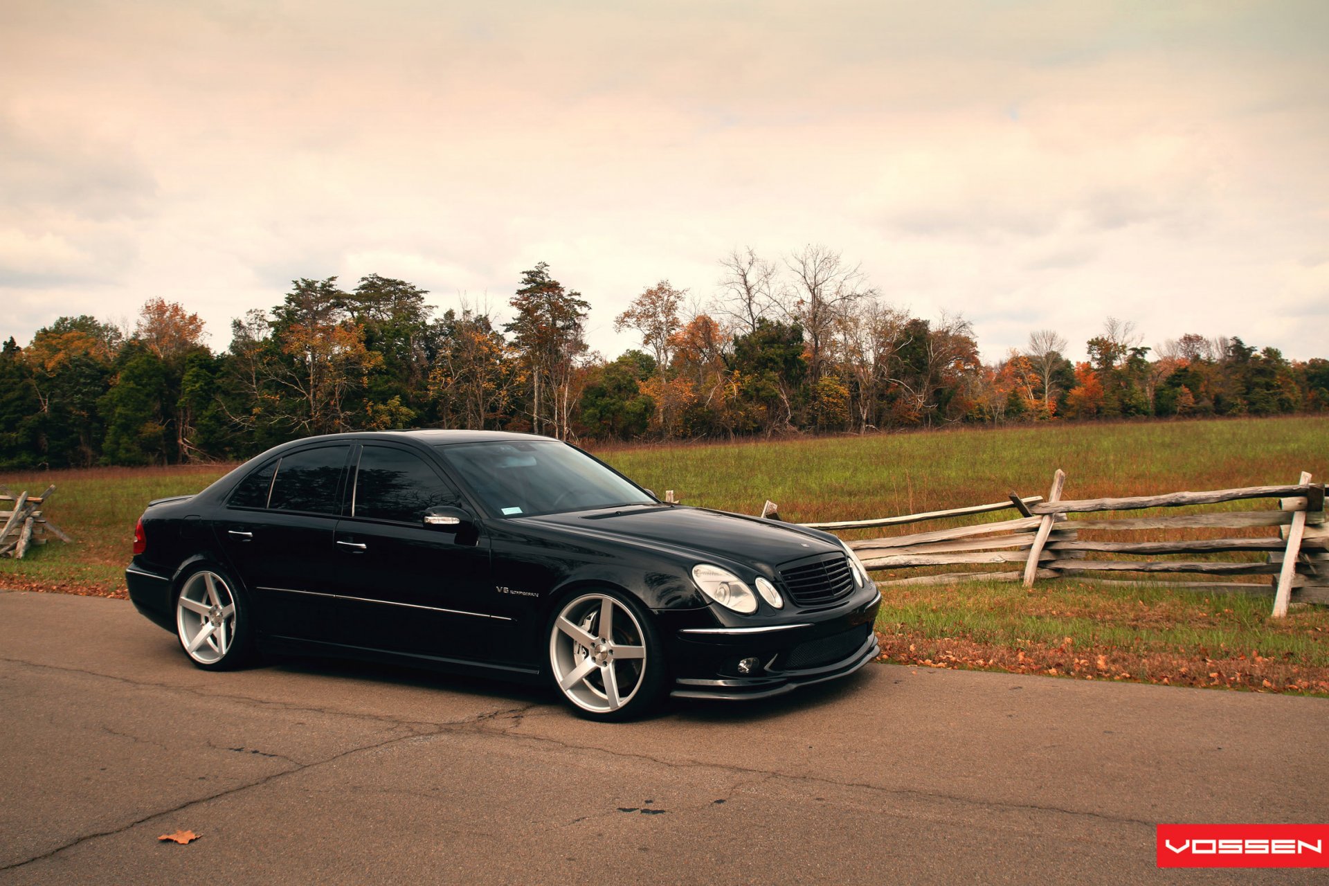 mercedes benz amg clase e w211 vossen negro