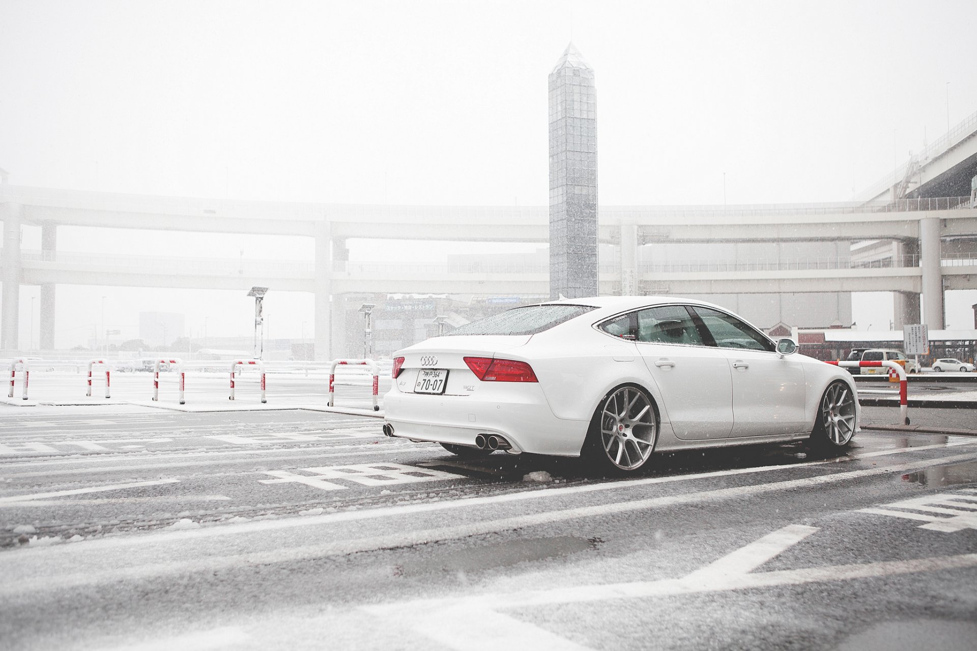 audi a7 tuning vossen biały audi a7 biały samochód