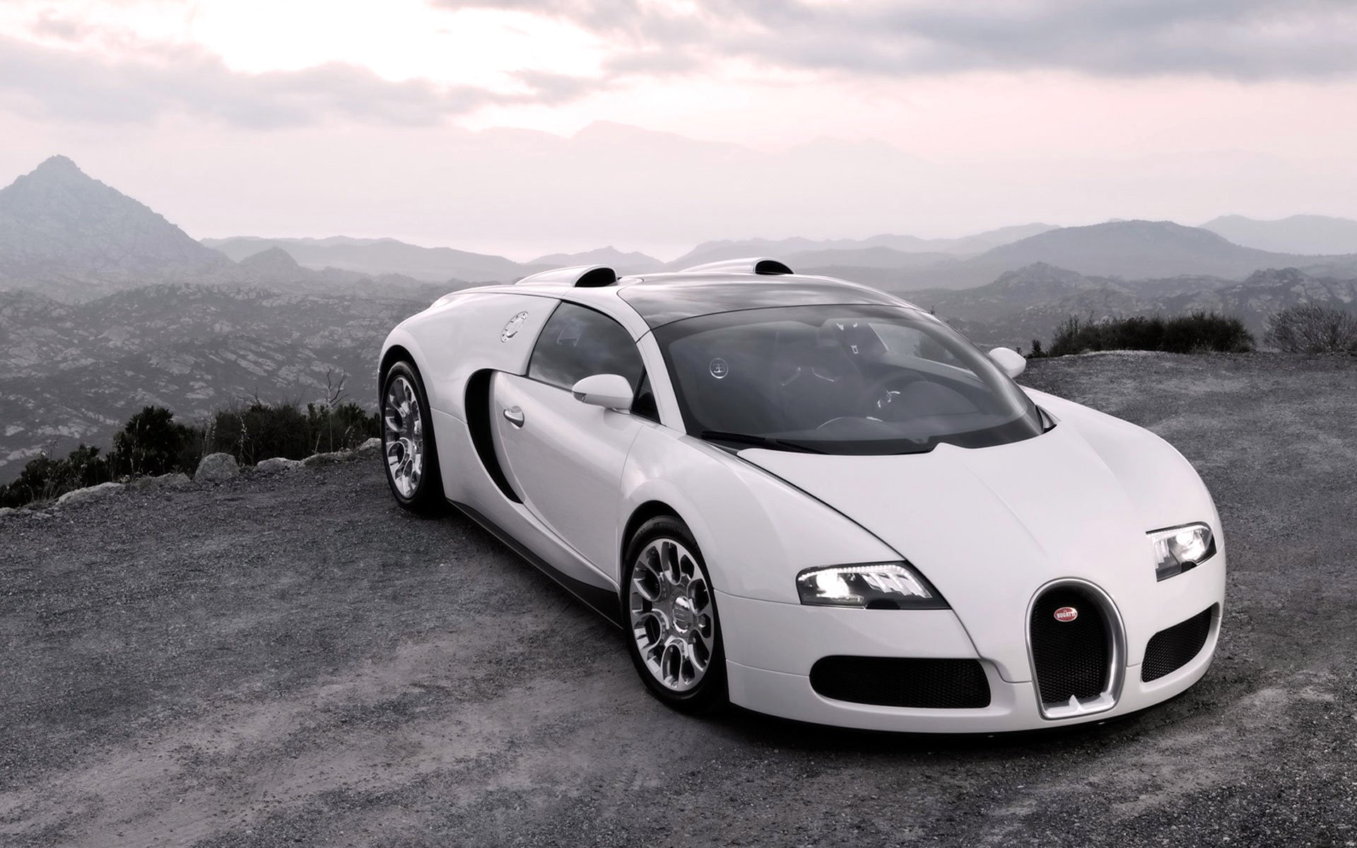 bugatti veyron auto auto sportive bianco cofano fari di lusso