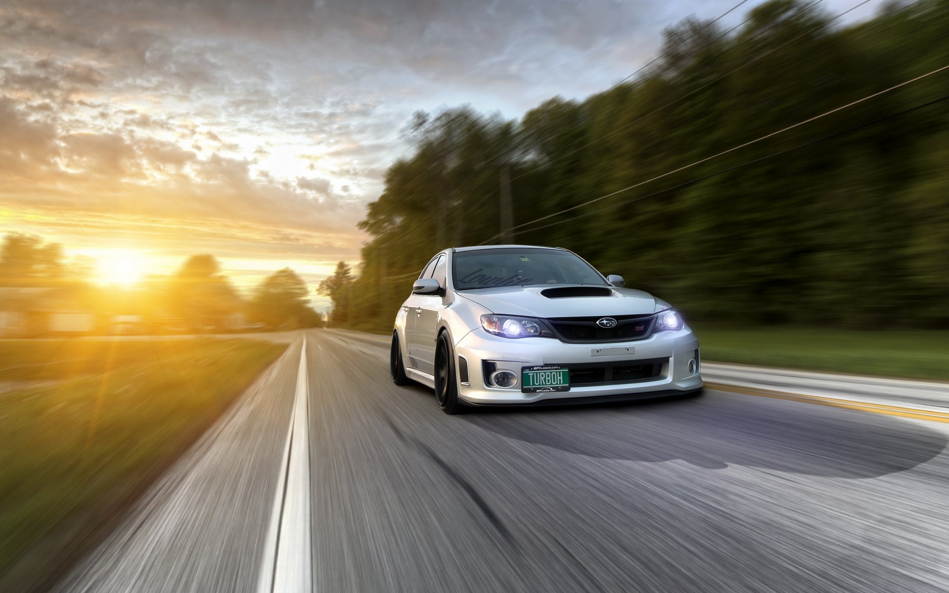 ubaru impreza sti subaru in motion car auto wallpaper