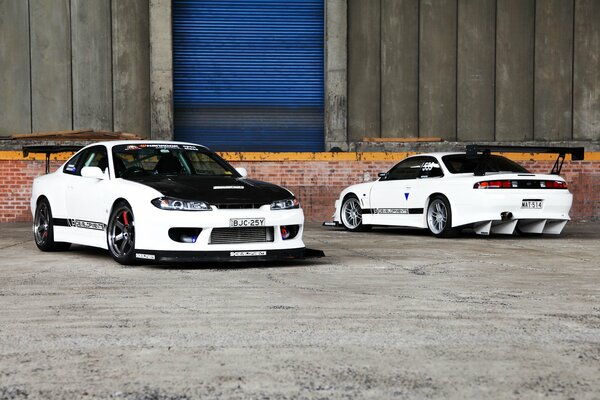 Two tuned Nissan Sylvia cars