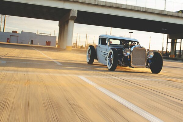 Collection car on the roads of the city