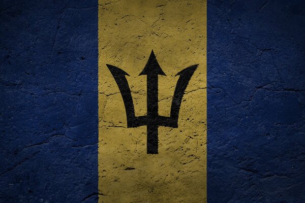 Textures of the blue flag of Barbados