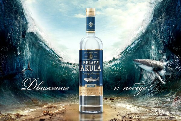 Vodka russa di squalo bianco