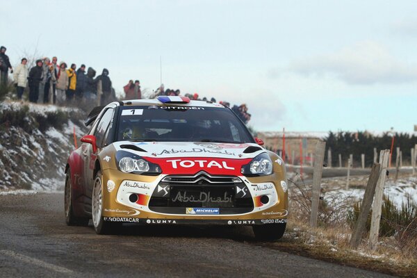 Französische Schubkarre zur Teilnahme an der Rallye