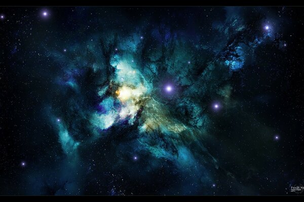 Nebulosa cosmica. Spazio esterno con le stelle