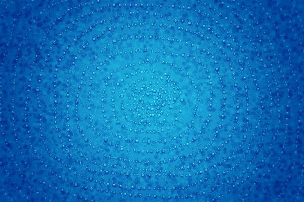 Round drops on a blue background