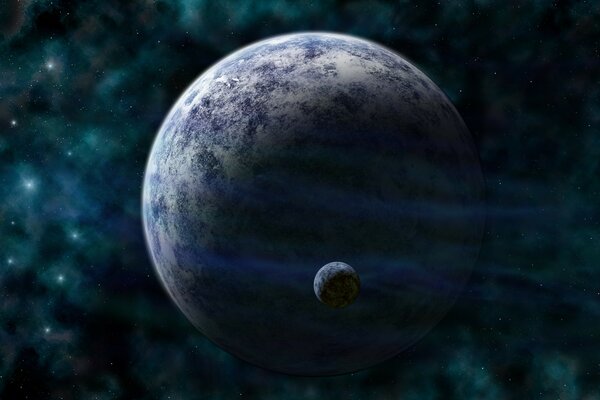 Pequeños planetas fantásticos en el espacio
