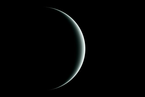 Planet Uranus Schwarz-Weiß-Foto