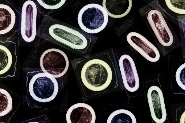 Разноцветные презервативы смотреть рентген