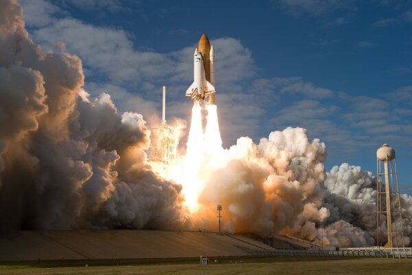 The launch of the shuttle to the mysterious Atlantis